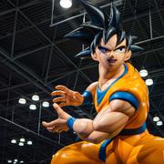 En jättelik skulptur av ”Dragon Ball”-hjälten Son-Goku på Comic Con. 