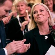 Stefan Löfven och Magdalena Andersson på S-kongressen i helgen.