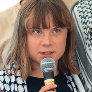 Greta Thunberg och fartyget Madleen som hon färdades med mot Gaza.