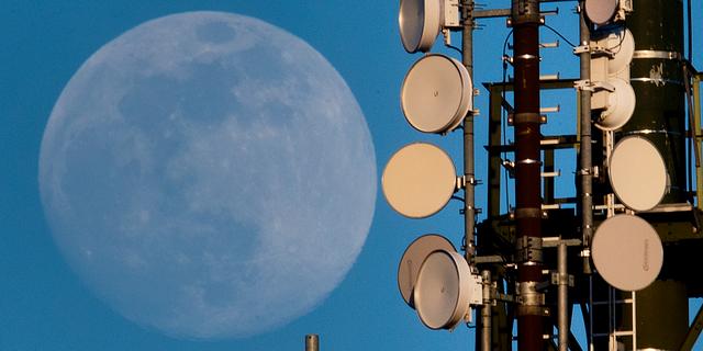 Mobilmast i Frankfurt i Tyskland. Michael Probst / AP
