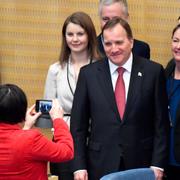 Socialdemokraternas partiledare Stefan Löfven (S) i kammaren inför statsministeromröstning i riksdagen.