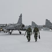 Planen kommer från Skaraborgs flygflottilj.