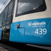 En spårvagen vid Kungsportsplatsen i Göteborg. Arkivbild.
