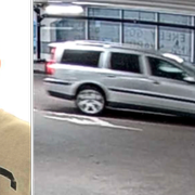 Hassan Rabeie, som döms till livstids fängelse för medhjälp till mord. Till höger en bild på den bil som tros ha använts som flyktbil vid mordet. 