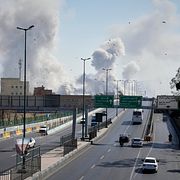 En bild från en amerikansk-israelisk attack mot Teheran förra veckan.