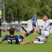 Sirius Stefano Vecchia mot Häckens Ahmad Yasin under lördagens match.