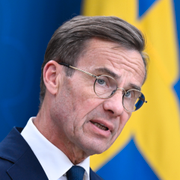 Statsminister Ulf Kristersson (M) 15 juni och den av Iran fängslade Ahmadreza Djalali.