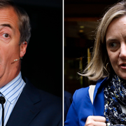 Brexitpartiets ledare Nigel Farage / Torypolitikern Amber Rudd.