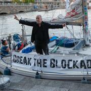 Dror Feiler på båten ”Palestine”.