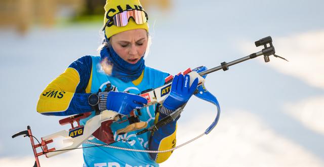 Stina Nilsson tränar. JOEL MARKLUND / BILDBYRÅN