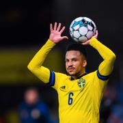 Martin Olsson i landslagsdressen 2020. 