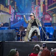 Iron Maiden under sin konsert på Sweden Rock 2023.