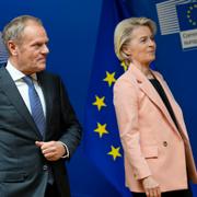 Donald Tusk och Ursula von der Leyen.