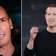 Yanis Varoufakis och Mark Zuckerberg. 