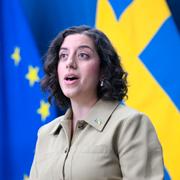 Simona Mohamsson under pressträffen.