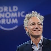 Palantirs vd Alex Karp under världsekonomiskt forum i Davos i januari 2026.