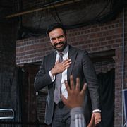 Zohran Mamdani under söndagens framträdande.