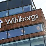 Wihlborgs Fastigheter. Logga på kontoret vid Dockplatsen i Malmö.