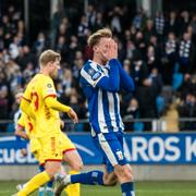 Göteborgs Laurs Skjellerup under matchen.