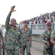 Sudan’s arméledare Abdel Fattah al-Burhan, längst till vänster.