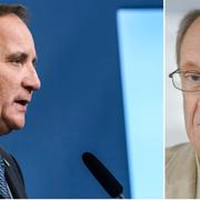 Stefan Löfven och K-G Bergström. Arkivbilder.