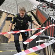 Polisavspärrningar i samband med granatattacken i oktober 2024.