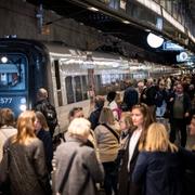 Tåg på Malmö station.