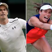 Andy Murray och Johanna Konta. Arkivbilder.