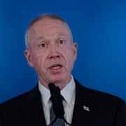Israels försvarsministerm Yoav Gallant. Maya Alleruzzo / AP