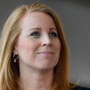 Annie Lööf efter dagens omröstning. 