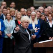 Outgoing British Prime Minister Boris Johnson speaks outside Downing Street in London, Sept. 6, 2022, before heading to Balmoral in Scotland, where he will announce his resignation to Britain's Queen Elizabeth II. Boris Johnson’s bluster couldn’t hide the facts: He didn’t have the votes to win the Conservative Party leadership contest and stage a political comeback just weeks after being forced out as prime minister.