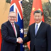 Anthony Albanese och Xi Jinping, arkivbild. 