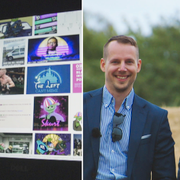 Vänster: Bild från SVT:s Uppdrag granskning som visar högerextrema memes. Höger: Christoffer Dulny och Daniel Friberg på plats under Almedalsveckan i Visby. 