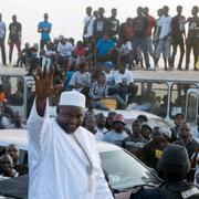 President Adama Barrow efter valsegern 2017.