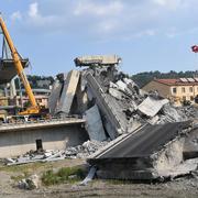 Bron i Genua kollapsade i tisdags i förra veckan. 43 personer omkom.