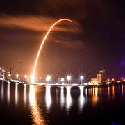 Space X skickar upp Starlink-satelliter, arkivfoto från 2021. Malcolm Denemark / AP