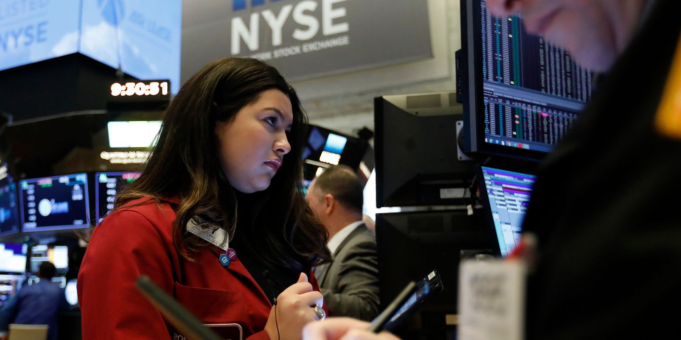 Tradern Ashley Lara på New York Stock Exchange. Arkivbild.