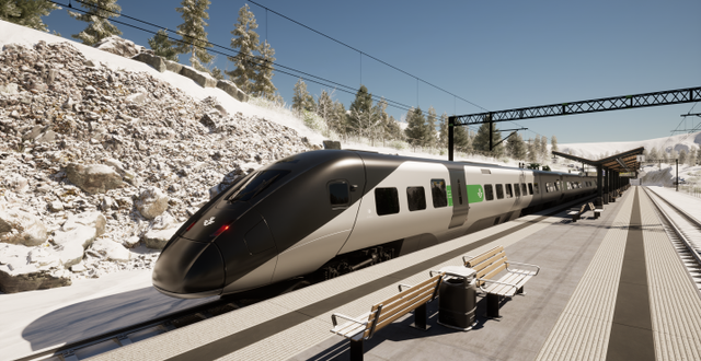 SJ:s nya snabbtåg kommer att tas i bruk under 2026.  SJ. 
