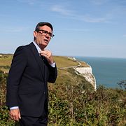 Andy Burnham på besök i Dover på söndagen.