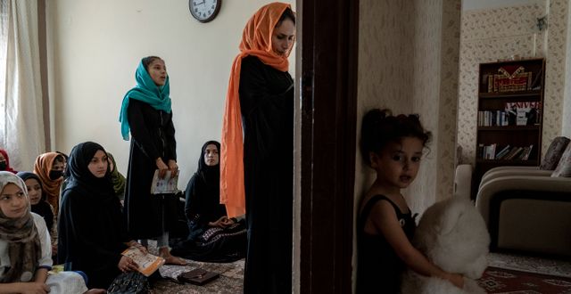 ”Underjordisk” flickskola i Kabul.  Ebrahim Noroozi / AP