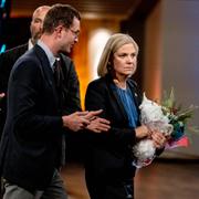 Statsminister Magdalena Andersson (S) efter Statsministermötet i SVT som sändes från Uppsala under onsdagskvällen.