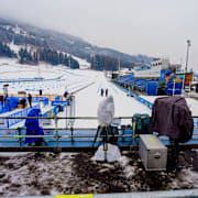 Skidstadion vid vinter-OS i italienska alperna.
