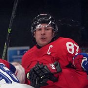 Sidney crosby i matchen mot Tjeckien.