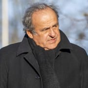 Michel Platini och Gianni Infantino tillsammans med USA:s president Donald Trump.