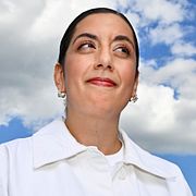 Liberalernas partiledare Simona Mohamsson håller pressträff  under Almedalsveckan.