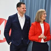 Patrik Hofbauer, vd Telia, Siv Juvik Tveitnes, vd Schibsted Media, Mathias Berg, vd för TV4.