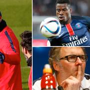 Zlatan Ibrahimovic, Serge Aurier och tränaren Laurent Blanc.