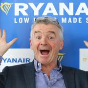 Ryanairs vd Michael O’Leary på Boryspil vid tidigare tillfälle. 