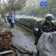 Oreda i morgontrafiken i Wenzhou i östra Kina.