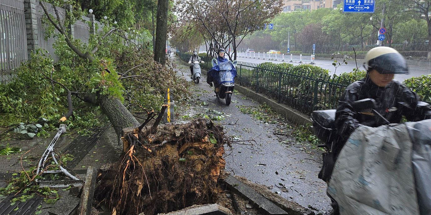 Oreda i morgontrafiken i Wenzhou i östra Kina.